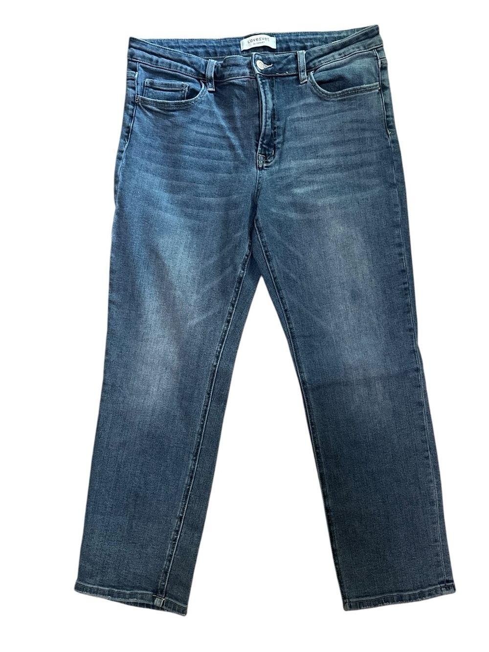 Lovervet American Blues Safe Mid Rise Slim Ankle Straight Sz 32